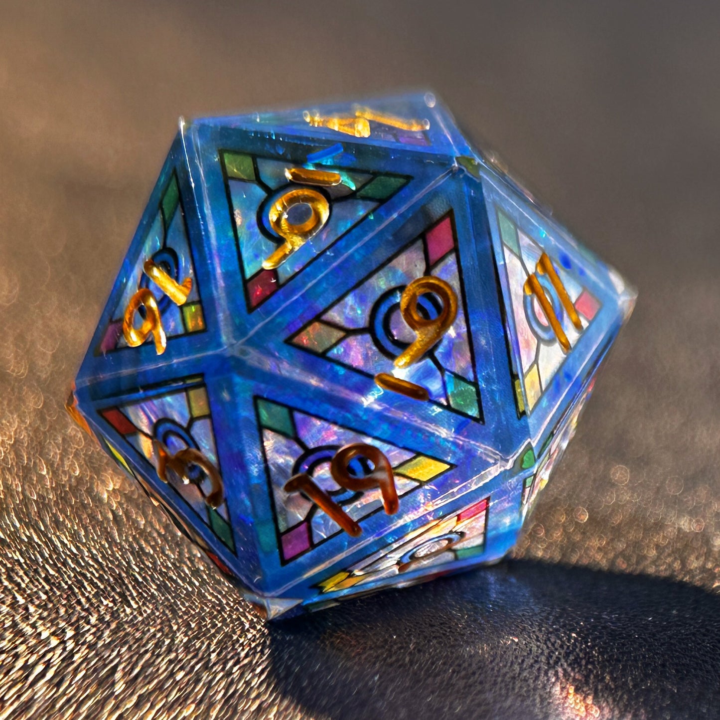 HAOMEJA Double Layered Resin Dice Set 7pcs (Blue)