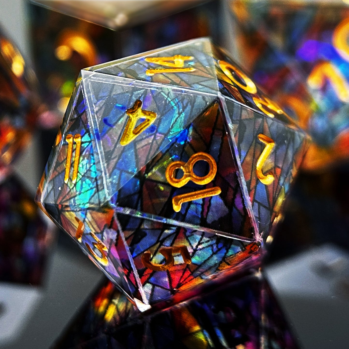 HAOMEJA Double Layered Resin Dice Set 7pcs (Various Colors)