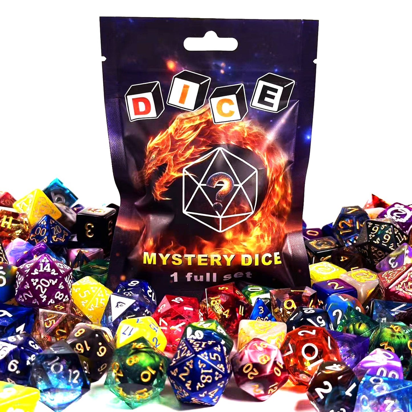 HAOMEJA 9pcs Dice Set/ DND Dice 7pcs+Polyhedral Dice 2pcs/ Apply to D&D  Dungeons and Dragons/ RPG-MTG/ Role Playing Table Game/ Easter/ Halloween/ Christmas  Gifts