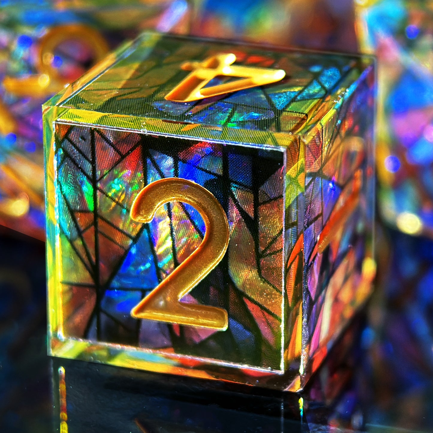 HAOMEJA Double Layered Resin Dice Set 7pcs (Various Colors)