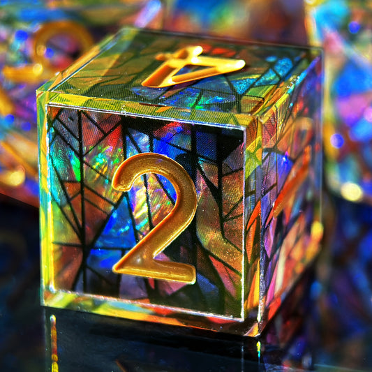 HAOMEJA Double Layered Resin Dice Set 7pcs (Various Colors)