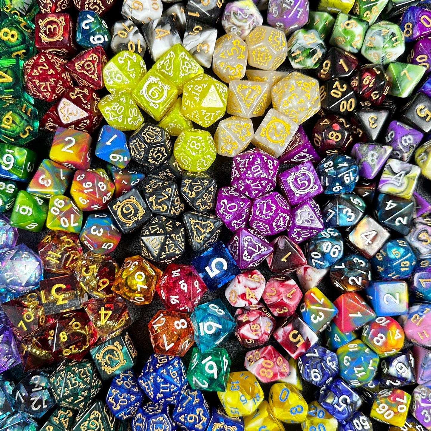 HAOMEJA 9pcs Dice Set/ DND Dice 7pcs+Polyhedral Dice 2pcs/ Apply to D&D  Dungeons and Dragons/ RPG-MTG/ Role Playing Table Game/ Easter/ Halloween/ Christmas  Gifts