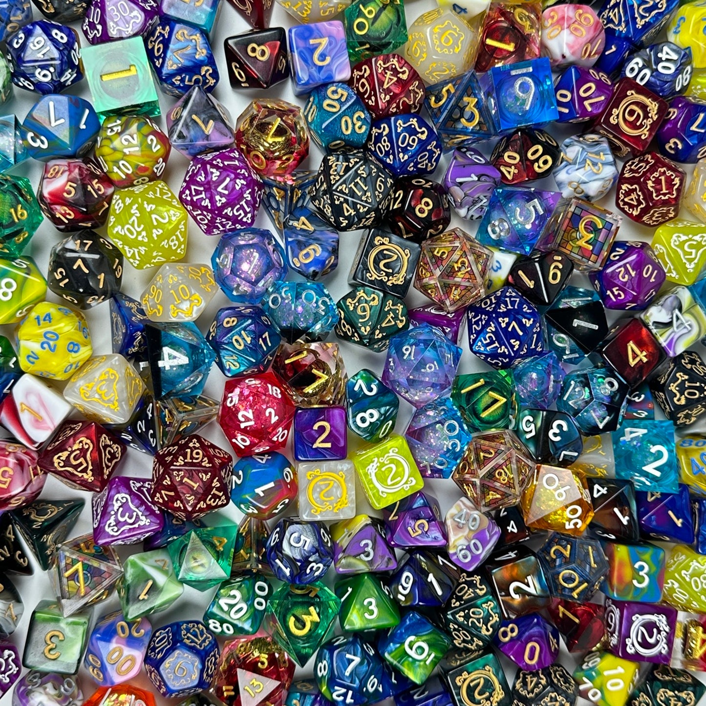 HAOMEJA 9pcs Dice Set/ DND Dice 7pcs+Polyhedral Dice 2pcs/ Apply to D&D  Dungeons and Dragons/ RPG-MTG/ Role Playing Table Game/ Easter/ Halloween/ Christmas  Gifts