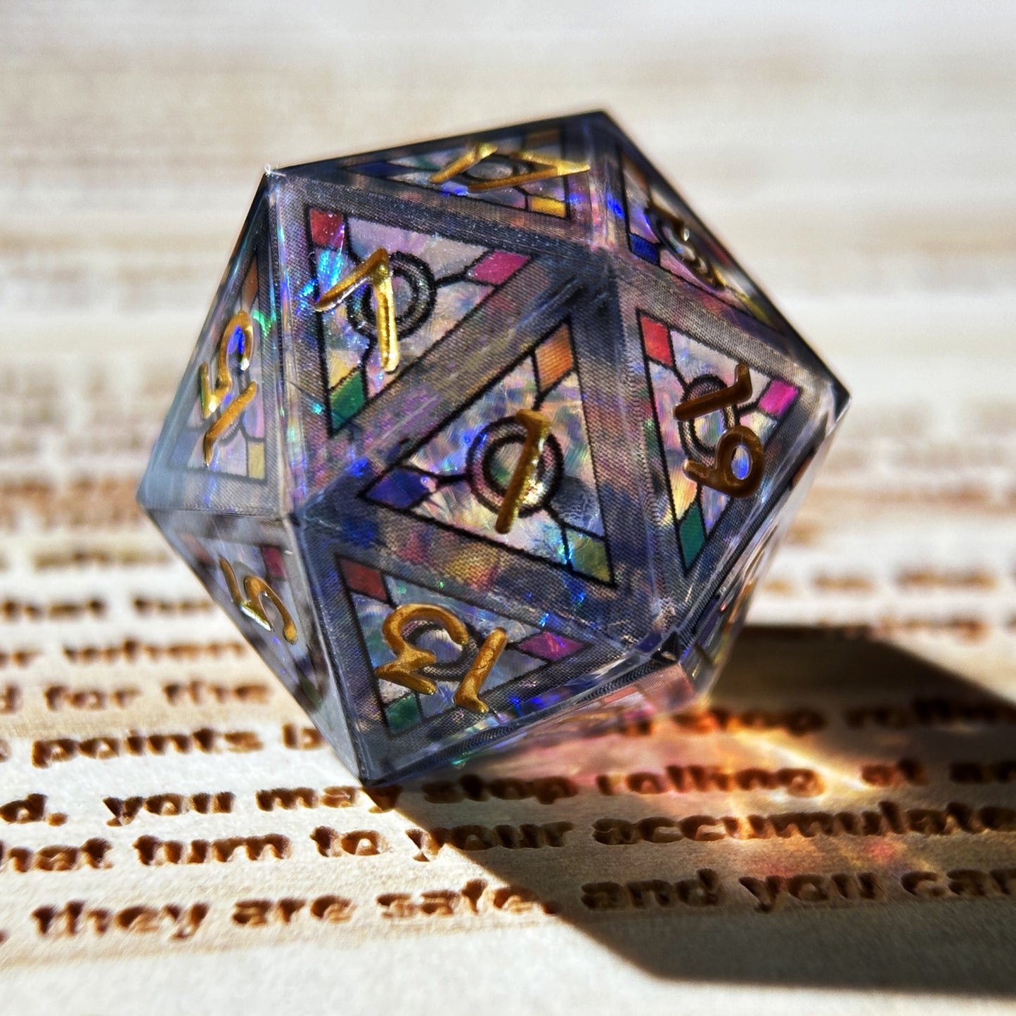 HAOMEJA Double Layered Resin Dice Set 7pcs (Black)